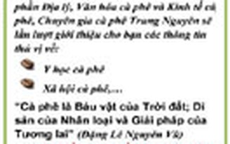 Cà phê: Không chỉ giúp thức tỉnh !