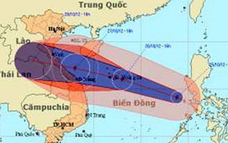 Bão số 8 đang di chuyển vào miền Trung