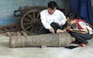 Phát hiện súng thần công thời Nguyễn ở Yên Bái