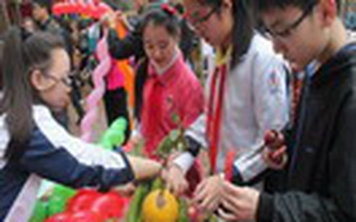 Học sinh thi tài bày mâm ngũ quả, gói bánh chưng
