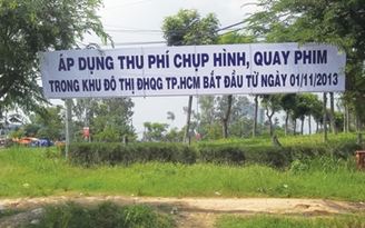 Làng đại học thu phí chụp hình, quay phim