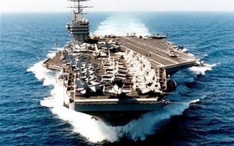 Siêu tàu sân bay Mỹ tập trận chung với hải quân Hàn, Nhật