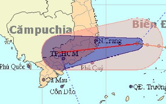 Áp thấp nhiệt đới đổ bộ Nam Trung bộ và Nam bộ