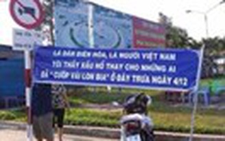 Treo băng rôn 'xấu hổ' về hành động 'hôi bia' ở Biên Hòa