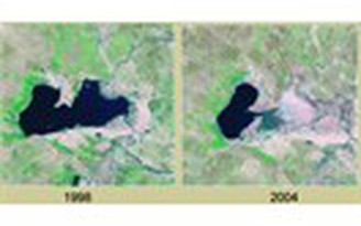 Hồ nước ngọt sa mạc Trung Quốc dần biến mất