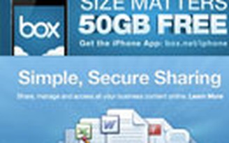 Box.net cung cấp 50 GB miễn phí cho người dùng mới