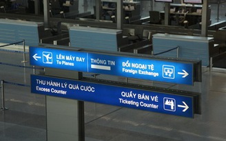 Lỗi chính tả tiếng Anh ở sân bay quốc tế Tân Sơn Nhất