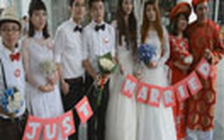 Video clip: 10 cặp đồng tính tổ chức "đám cưới tập thể"