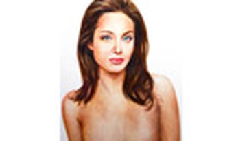 Rao bán tranh vẽ Angelina Jolie ngực trần sau khi phẫu thuật