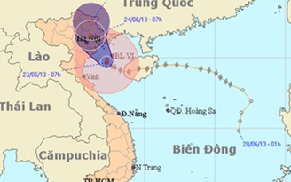 Bão số 2 chỉ còn cách các tỉnh Đông Bắc bộ 100 km