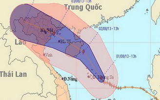 Bão số 5 hướng thẳng vịnh Bắc bộ, giật cấp 11