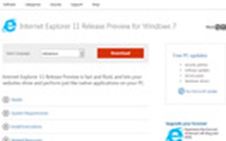 Đã có Internet Explorer 11 cho Windows 7