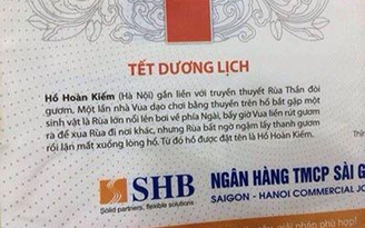 Rùa cướp gươm nên gọi là... hoàn kiếm