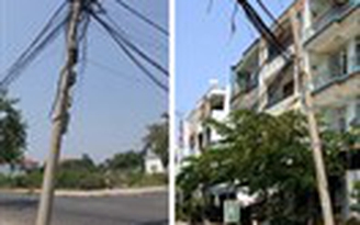 Trụ điện đã đứng thẳng