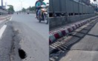 Đã san lấp hố trên cầu