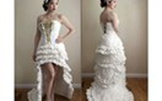 Váy cưới làm từ giấy vệ sinh