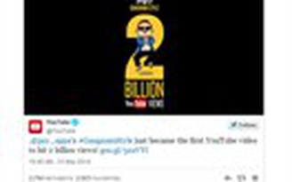 Gangnam Style - Video clip đầu tiên đạt 2 tỉ lượt xem