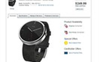 Đồng hồ thông minh Moto 360 lộ diện trên Best Buy