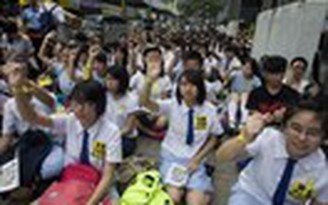 Hồng Kông: Học sinh trung học bãi khóa xuống đường cùng sinh viên