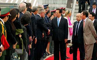 Thủ tướng tới Brussels, bắt đầu chuyến thăm Bỉ