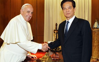Thủ tướng Nguyễn Tấn Dũng hội kiến Giáo hoàng Francis Thủ tướng Nguyễn Tấn Dũng hội kiến Giáo hoàng Francis