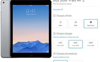iPad Air 2 và iPad mini 3 bắt đầu cho đặt mua trước