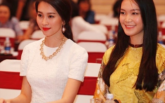 Thu Thảo - Thùy Dung rạng ngời tại họp báo hoa hậu Việt Nam