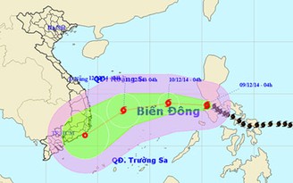 Sáng nay, bão Hagupit giật cấp 11 vào biển Đông