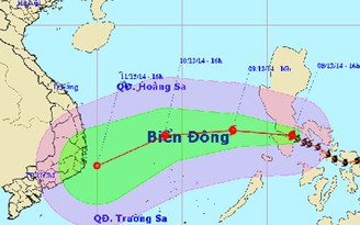 Sáng sớm 9.12, bão Hagupit giật cấp 11-12 sẽ đi vào biển Đông
