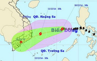 Bão số 5 giật cấp 12 và có khả năng mạnh thêm