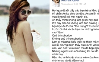 Andrea viết tâm thư “cạch mặt” antifan