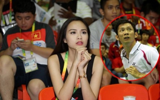 Bắt gặp Hoa hậu Diễm Hương cổ vũ Tiến Minh thi đấu tại SEA Games 2013