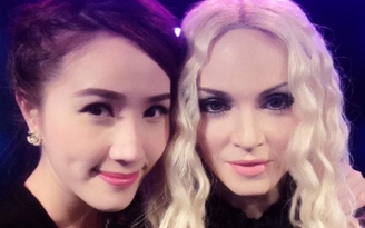 Bảo Thy "đọ dáng" cùng Madonna ở Hồng Kông