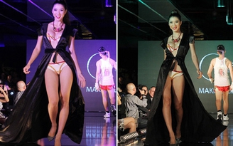 Ngọc Quyên lộ chân kém thon trong trang phục bikini lạ lẫm