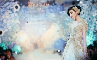 Hoàng Yến diện áo cưới xuyên thấu làm “cô dâu lạnh lùng”
