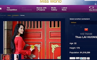 Lại Hương Thảo sẽ đại diện Việt Nam tại đấu trường Miss World 2013?