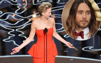 Jared Leto nghi Jennifer Lawrence giả vờ té ở thảm đỏ Oscar 2014