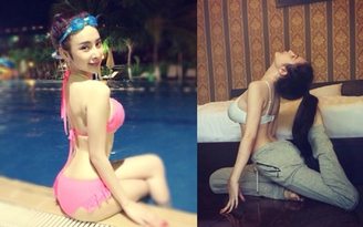 Angela Phương Trinh thả dáng nõn nà bên bể bơi