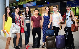 Dàn chân dài Việt nhí nhố giữa sân bay