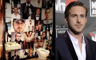 Fan ‘phát điên’ với toilet ngập ảnh Ryan Gosling