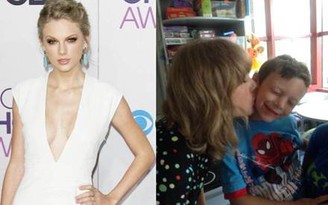 Taylor Swift khiến fan rơi nước mắt khi đàn hát cùng cậu bé ung thư