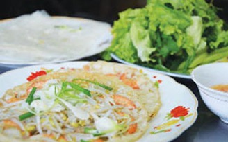 Hấp dẫn bánh xèo tôm nhảy