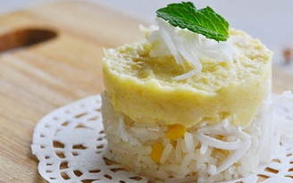 Ngọt béo xôi dừa sầu riêng