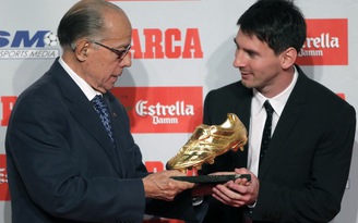 Messi giành Chiếc giày vàng châu Âu 2012