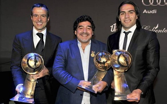 Falcao vượt qua Messi nhận giải thưởng Cầu thủ xuất sắc nhất toàn cầu 2012