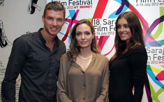 Edin Dzeko gặp mặt Angelina Jolie