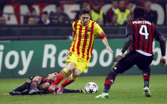 Messi giúp Barcelona có 1 điểm trên sân AC Milan