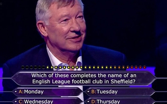 Sir Alex Ferguson chơi Ai là triệu phú thắng 50.000 bảng