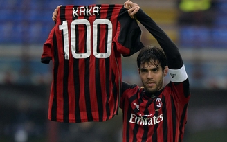 Kaka vượt qua mốc 100 bàn thắng trong màu áo AC Milan