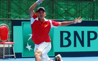 Đỗ Minh Quân thắng tưng bừng trận đầu Davis Cup